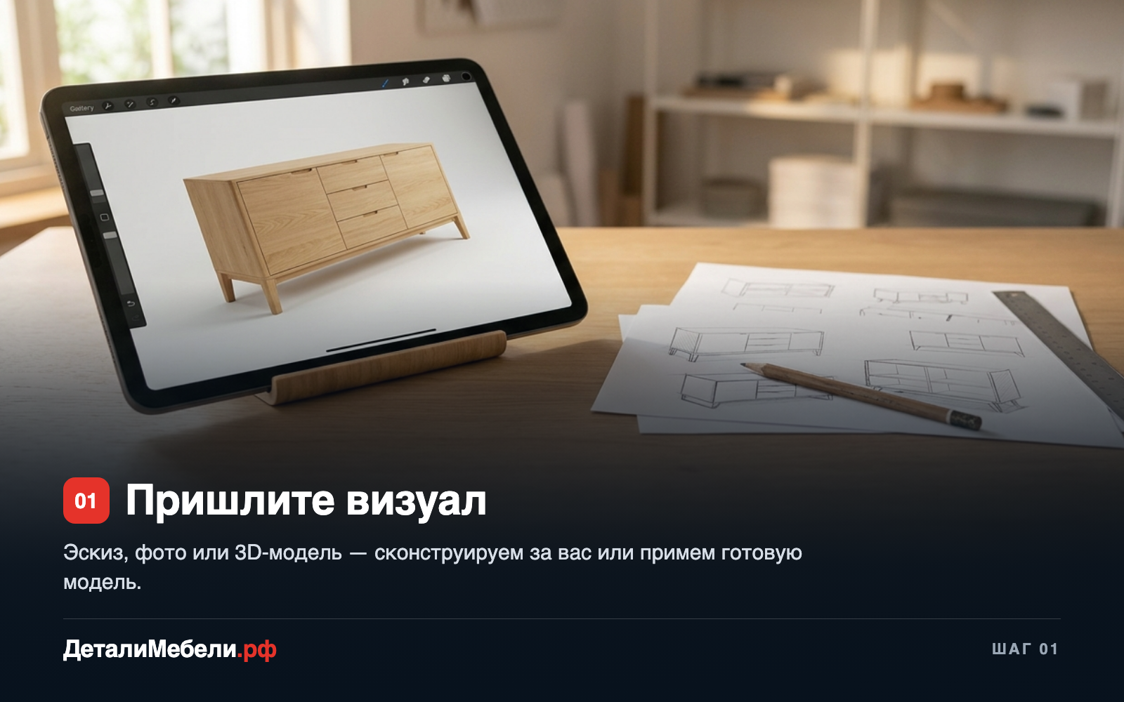 Шаг 1 — Пришлите визуал
